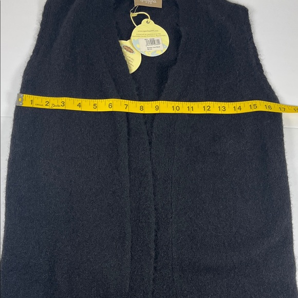 Spartina 449 Alpaca Blend Black Sleeveless Cardigan Vest Sz S - Picture 3 of 9